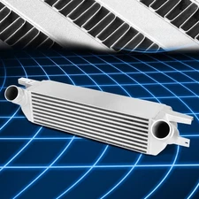 For 15-23 Mustang 2.3L Ecoboost Bolt-On Bar&Plate Front Mount Intercooler Silver