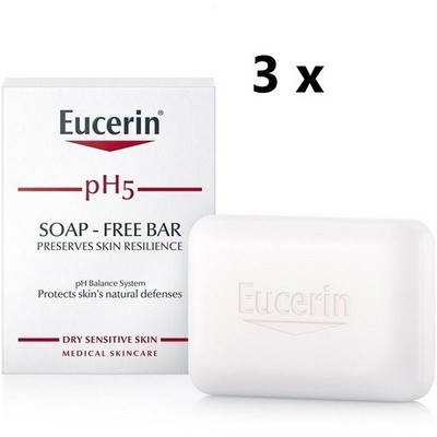 3 STÜCK SET EUCERIN PH5 nicht alkalische Seife (insgesamt 3x100g)