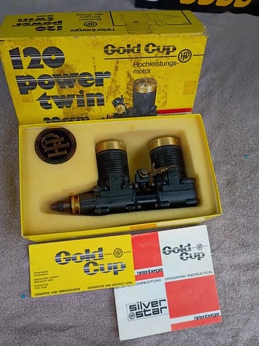 Hirtenberger  Engine -  Gold Cup HP 120 Power Twin RC Motor  - Made In AUSTRIA