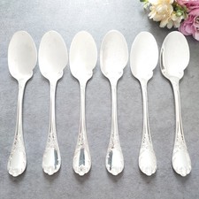 Christofle Marly 6pcs Silverplate Flatware Sauce Spoon Very Good