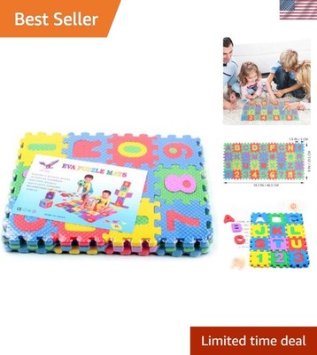 Mini EVA Foam Baby Play Mat: 36-Piece Alphabet & Number Puzzle for Learning