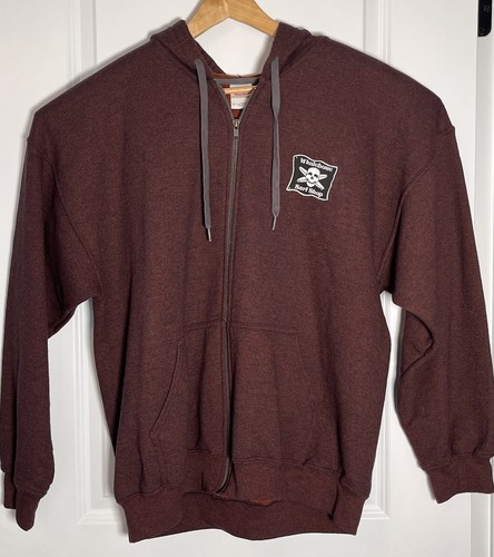 Whalebone OBX Full Zip Hoodie Jacket XL Mens Rust/Black Sweatshirt Skull Logo - Picture 5 of 11