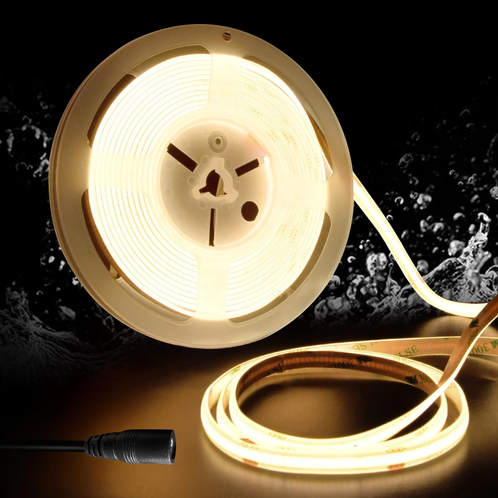 led Strip Lights Waterproof,DC24V Strip Lights IP65,3000K Warm White,320LEDs/...