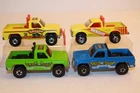 4 Vintage Hot Wheels Chevrolet Pickup Trucks BYWAYMAN / S-10 / SPEEDY SNOW PLOW