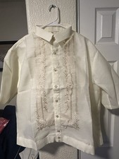 2XL Men Clothing Formal Wear Beige BARONG TAGALOG PHILIPPINES-New 2X