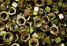 (50) 3/4-10 Grade 8 Hex Finish Nuts - Yellow Zinc Plated - Coarse Thread