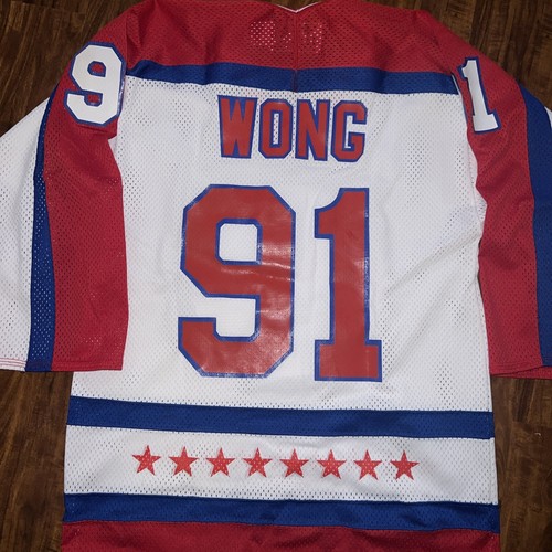 NEW JERSEY COLONIALS  HOCKEY JERSEY #91 WONG Vintage Hockey Jersey AMERICA