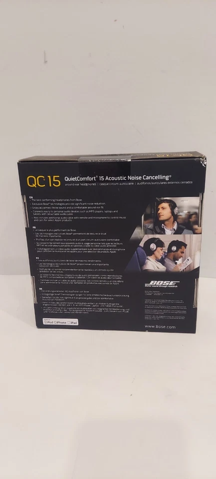 Bose QuietComfort 15 Acoustic Noise Cancelling Over Ear Headphones QC15 wit Case - Image 2 of 4