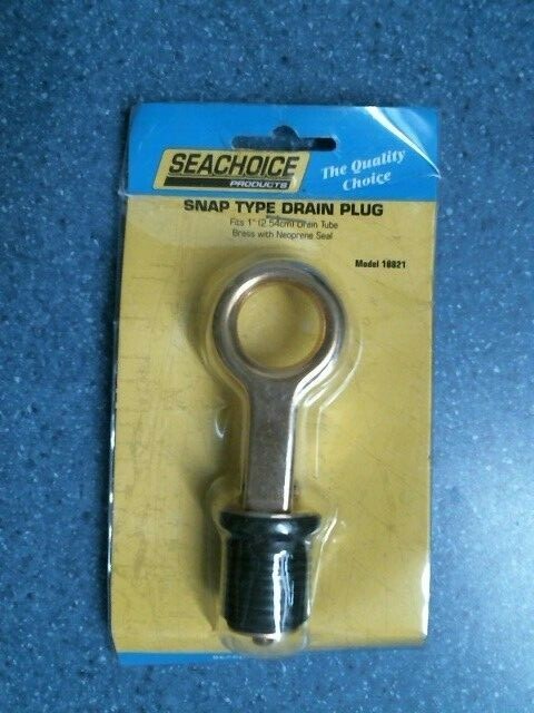 Seachoice 18821, Snap Type Drain Plug, Fits 1