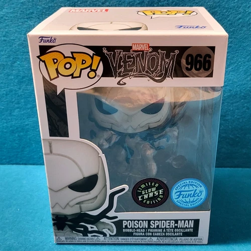 NUOVO 🆕 FUNKO POP! #966 Poison Spider-Man - CHASE Glow In The Dark Special Ed.