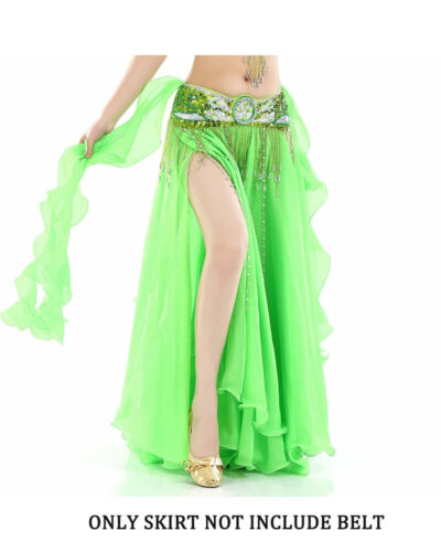 Women Belly Dance Costume Woman Dancing Chiffon Skirt Gypsy Performance Costumes - Picture 31 of 48