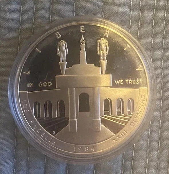 United States Silver Dollar 1984 Los Angeles Olympics Proof .900