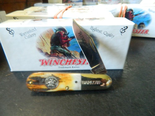 WINCHESTER HORSE RIDER BARLOW 3 1/4" 1- 2 1/2" 440HC BLADE GENUINE STAG HANDLE - Picture 14 of 16
