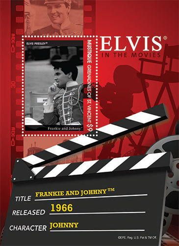 Mustique 2012 - Elvis Presley Movies - Souvenir Stamp Sheet - MNH