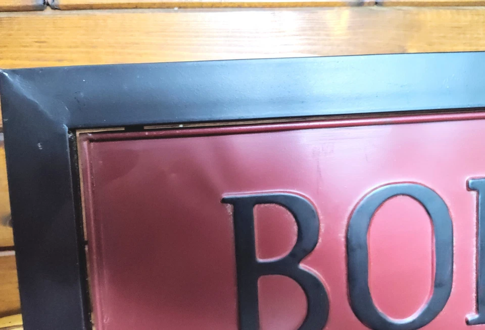 Letrero colgante de metal rojo "BON APPETIT" / Excelente estado Foto 2 de 4