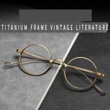 Titanium Glasses Retro Spectacles Round Women Men Japanese Eyeglass frames