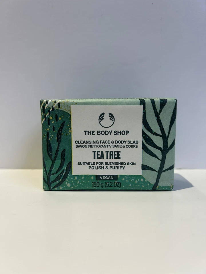The Body Shop Tea Tree Cleansing Slab 150g for Blemished Skin - Image 4 of 4