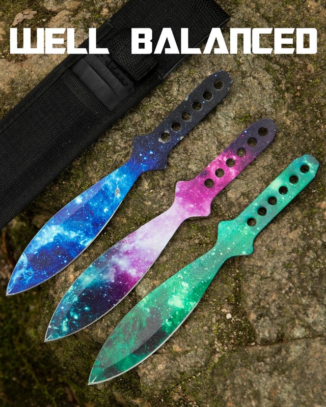 Professional Throwing Knives Set (3-Pack)9-inch Kunai W/SheathPerferfor Practice