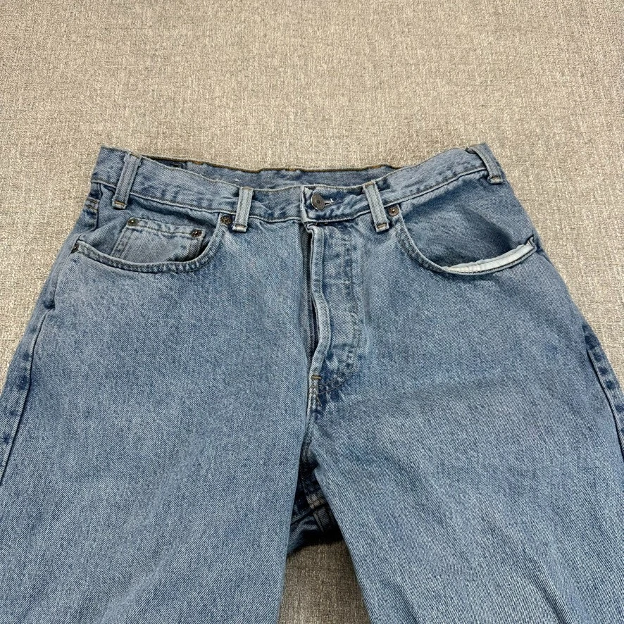 Vintage Gap 1969 Jeans Mens 32x33 Blue Loose Straight Light Wash Denim Made USA - Image 2 of 4
