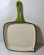 Vintage Cooks Essential Enamel Coated Cast Iron 11" Fry Pan/Skillet