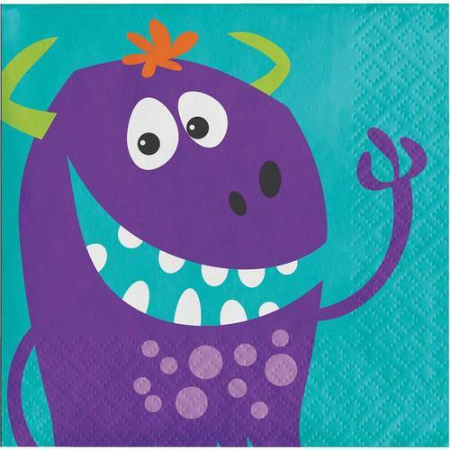 Fun Monsters Beverage Napkins (16) - Birthday Party Supplies - Picture 1 of 1