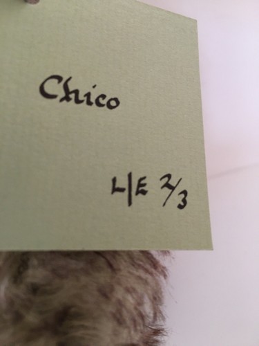 12” MOHAIR ARTIST TEDDY BEAR 'CHICO’ by RACHAEL WINTLE ~THREAD BEARS U.K L/E 2/3 - Picture 14 of 18