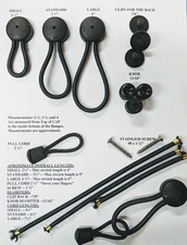 STAYPUT Bungee Shock Cord Clip "extras if need" 3 sizes Knobs, Pulls, & Screws