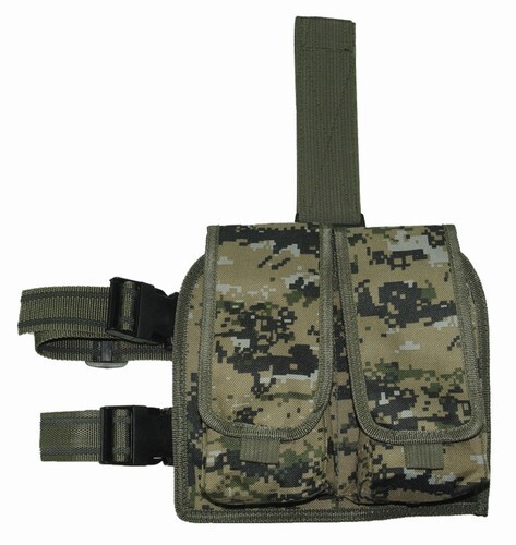 Wood Digital Camo Double Magazine Clip Pouch Drop Leg Assembly BB 2 Mag Gun 211W-image
