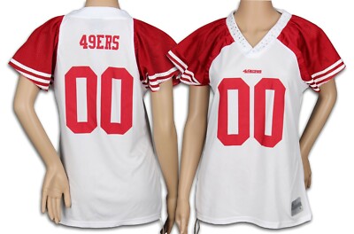 San Francisco 49ers Women's Reebok Rhinestone Fashion Jersey Size Large 