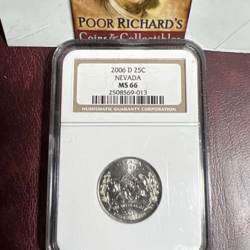 Nevada: 2006 D NGC Certified MS66. Scarce In High Grades. 