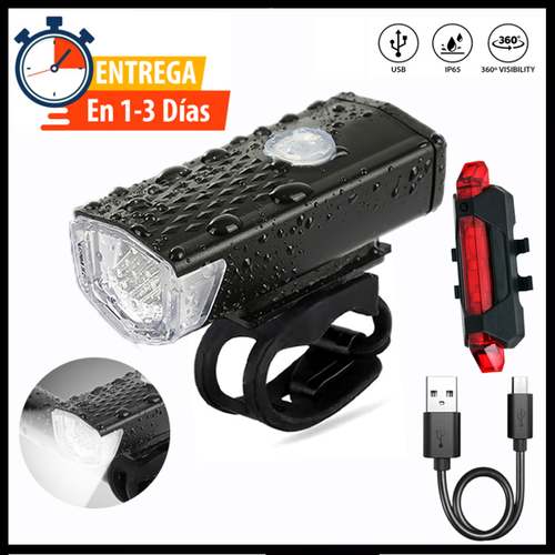 Linterna para Bicicleta Luz Bici Delantera y Trasera Recargable LED eBay