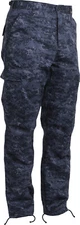 Midnight Digital Camouflage Military BDU Cargo Trouser Pants