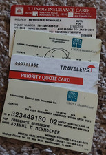 4 DIFFERENT VINTAGE INSURANCE / TRAVEL CARDS USED - EXPIRED - NO VALUE