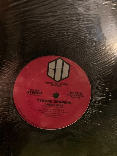TYRONE BRUNSON: I'm in love  same / The Smurf 12" Vinyl Single In Shrink VG+