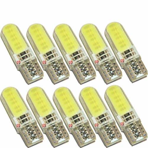 10 Leuchten T10 LED Silica Gel 12 Chip Cob Canbus Weiß Lage W5 12V Auto - Bild 1 von 3