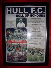 Hull FC club history roll of honours - framed print