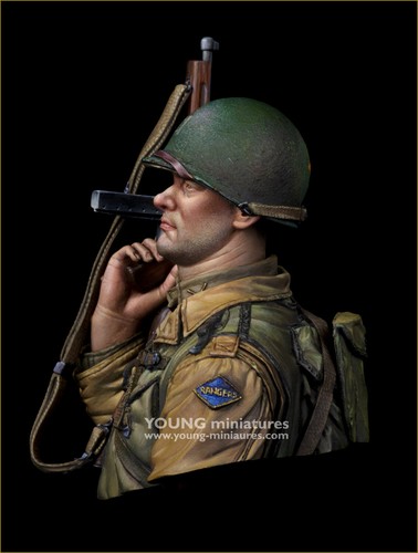 Young Miniatures, US 2nd Ranger, Normany 1944, 1/10th Bust Kit, NIB, Kit YM1898 - Picture 5 of 5