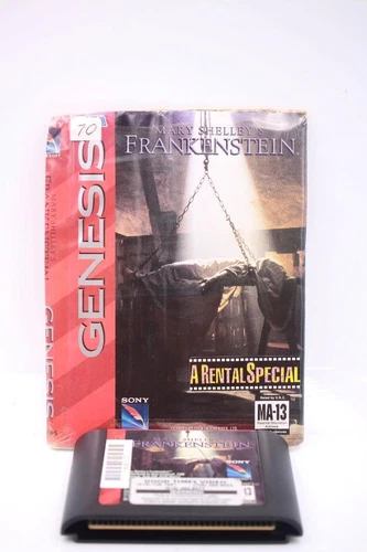 Vintage Sega Mary Shelley’s Frankenstein Sega Genesis Rental Copy Box Cut