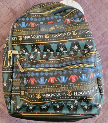 Harry Potter Hogwarts Mini Backpack Purse Christmas Holiday 11x9 NEW