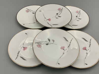 Rosenthal Quitten Platin Band - Set 6 x 6'' Tee-/Beilagenteller.