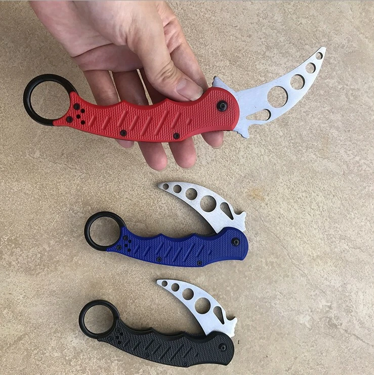 HQ Training Knife Karambit Carbon Steel Blade Plastic Non-slip Handle Trainer - Image 2 of 4