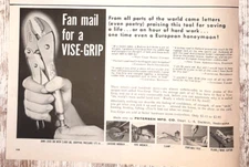 1959 Vice-Grip Vintage Print Ad Tool Pliers Clamp Handyman Pipe Wrench DeWitt NE