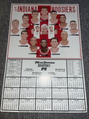 VINTAGE 1993-1994 Indiana University Hoosiers Basketball Team Poster Calendar!