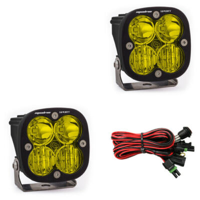 Baja Designs Squadron Sport Driving/Combo Amber LED Lights Pair 3150 Lumens Each
