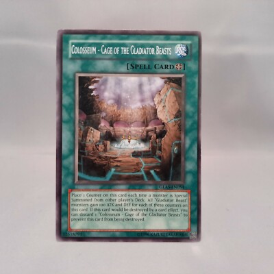 Yugioh, Kolosseum - Käfig der Gladiatorenbestien. GLAS-EN054, sehr guter Zustand/NM. Versandkostenfrei 