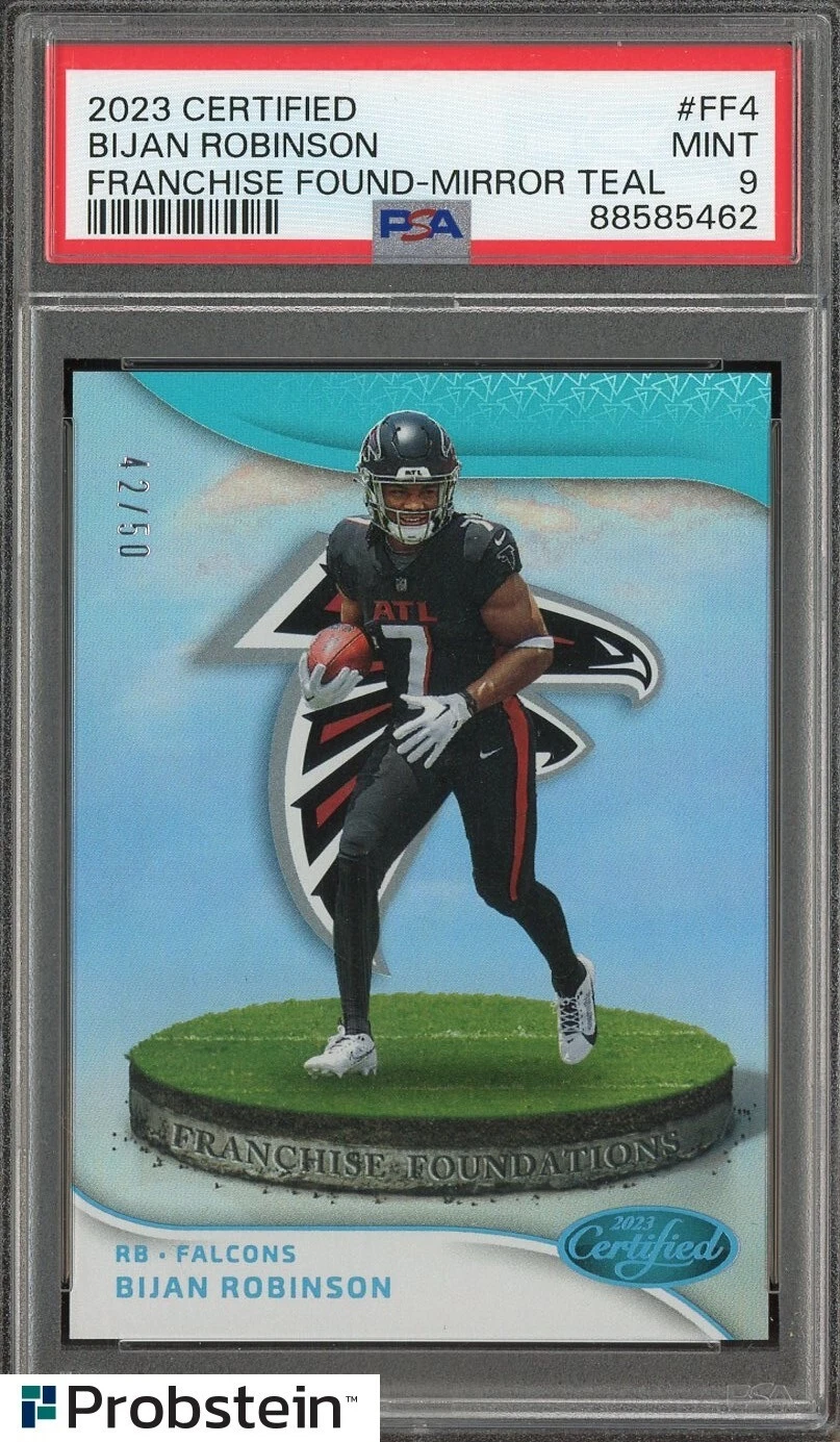 Bijan Robinson Panini Certified Franchise Foundations #FF4 Mirror Teal