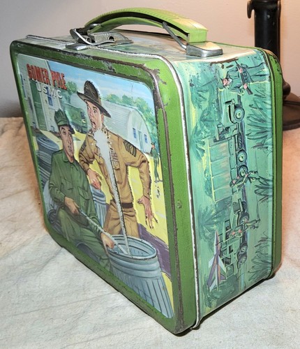 VINTAGE GOMER PYLE USMC 1960's ERA METAL LUNCHBOX ALADDIN NASHVILLE -NO THERMOS- - Picture 8 of 15