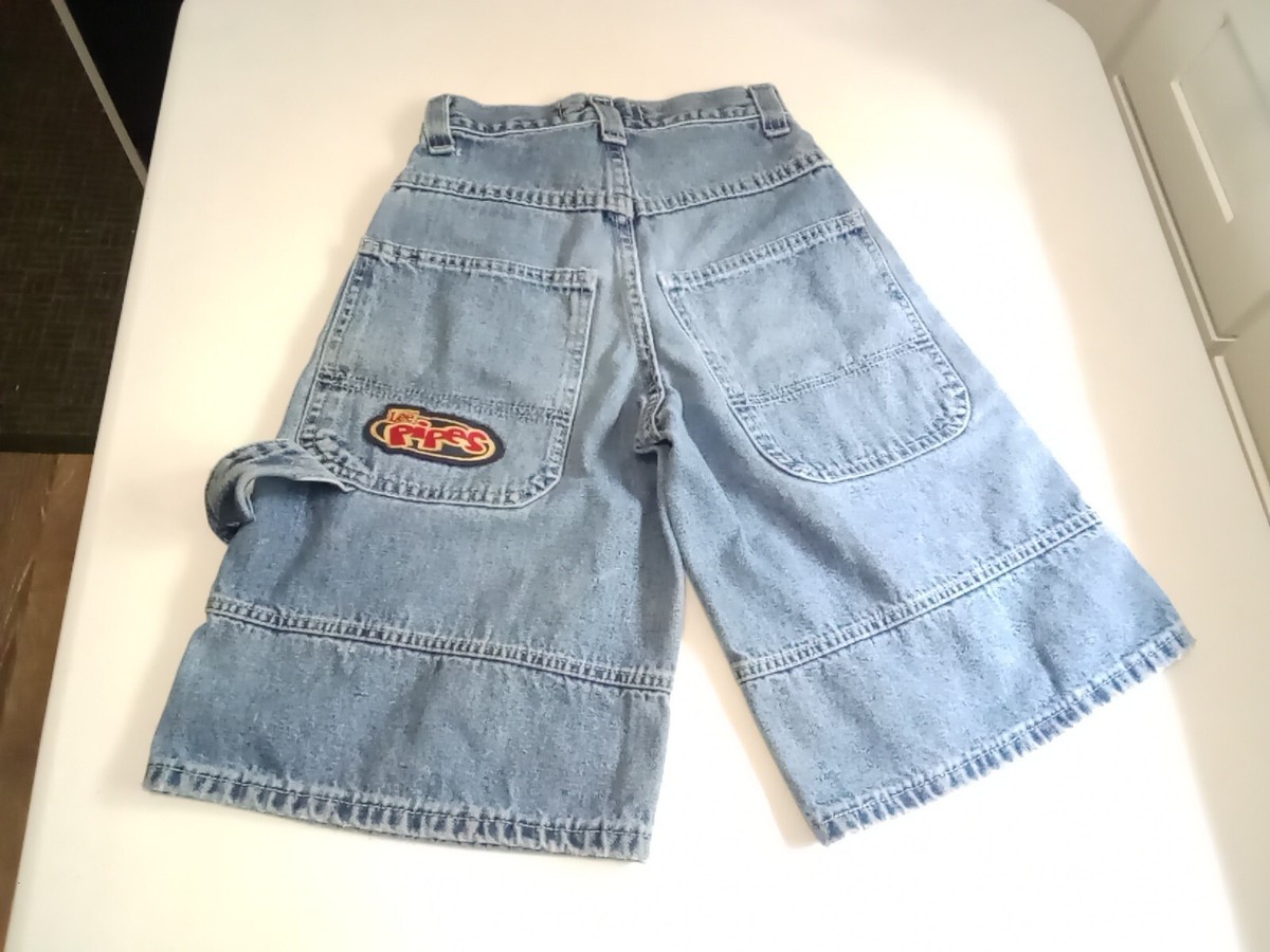 Vintage 90s-Y2K Lee Pipes Blue Denim Carpenter Skate Jean Shorts