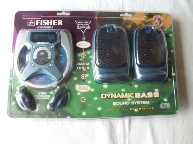 FISHER PCD-345OC PERSONAL CD PLAYER-AM/FM RADIO- & CAR KIT & SPEAKERS-NEW FISHER PCD-345OC PERSONAL CD PLAYER-AM/FM RADIO- & CAR KIT & SPEAKERS-NEW