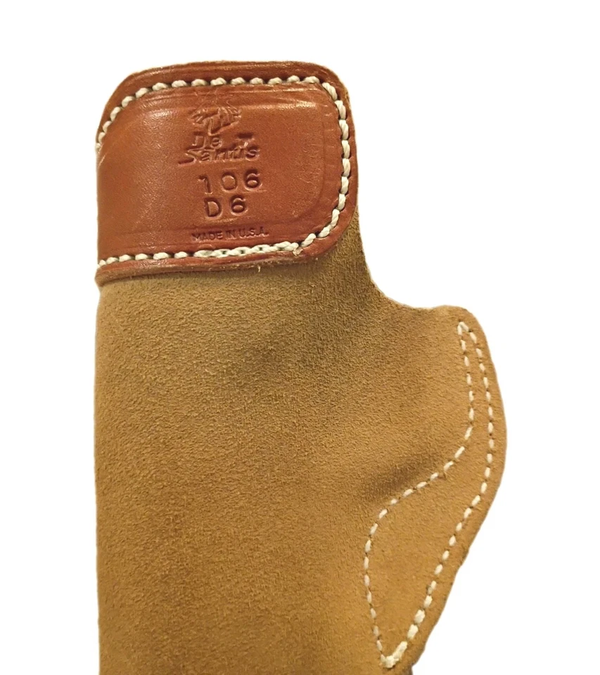 De Santis Gunhide Sof-Tuck IWB Holster Adjustable Cant 106 D6 Suede Leather  - Image 4 of 4